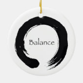 Enso-versiering voor Breedte & Balans Keramisch Ornament (Achterkant)