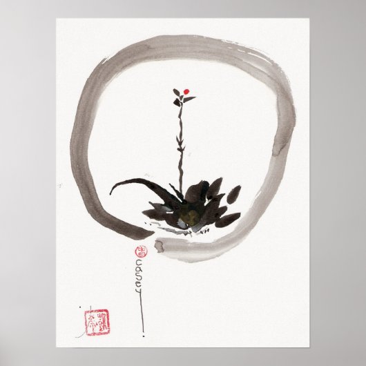 Enso Willow Bud Art Print (Voorkant)