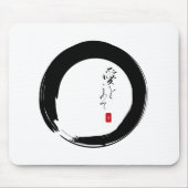 Enso with "With Love" kanji text Muismat (Voorkant)