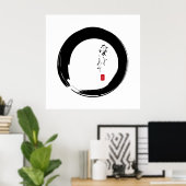 Enso with "With Love" kanji text Poster (Thuiskantoor)