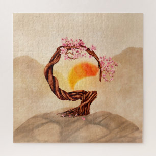 Enso Zen Blossoming Sakura Bonsai Legpuzzel