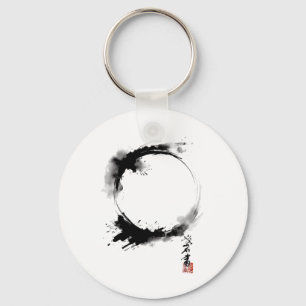 Enso Zen Boeddhisme Cirkel Meditatie Yoga Sleutelhanger