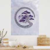 Enso Zen Circle Amethyst Bonsai boom Poster (Keuken)