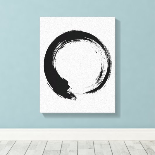 Enso Zen Circle Canvas Afdruk (Insitu (Houten vloer))