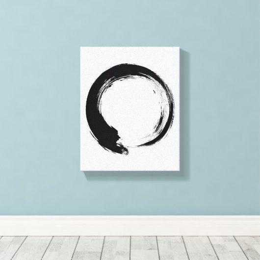 Enso Zen Circle Canvas Afdruk (Insitu (Houten vloer))