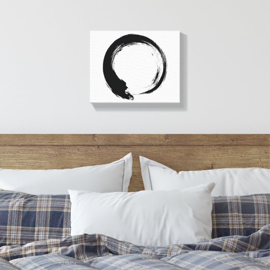 Enso Zen Circle Canvas Afdruk (Insitu (Slaapkamer))