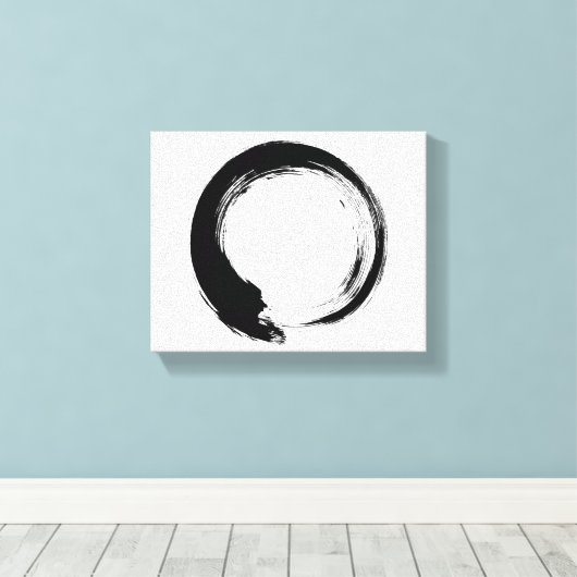 Enso Zen Circle Canvas Afdruk (Insitu (Houten vloer))
