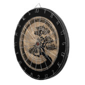 Enso Zen Circle en Bonsai Tree Gold Dartbord (Voorkant Rechts)