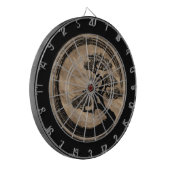 Enso Zen Circle en Bonsai Tree Gold Dartbord (Voorkant Links)