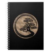 Enso Zen Circle en Bonsai Tree Gold Notitieboek (Voorkant)