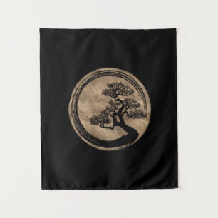 Enso Zen Circle en Bonsai Tree Gold Wandkleed