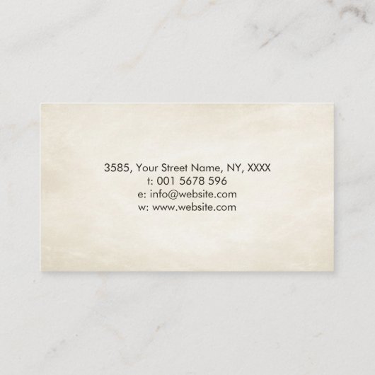 Enso Zen Circle Sakura Tree - Gouden Kersenbloesem Visitekaartje (Achterkant)