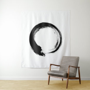 Enso Zen Circle Tapestry Wandkleed