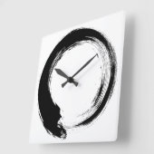 Enso Zen Circle Vierkante Klok (Hoek)