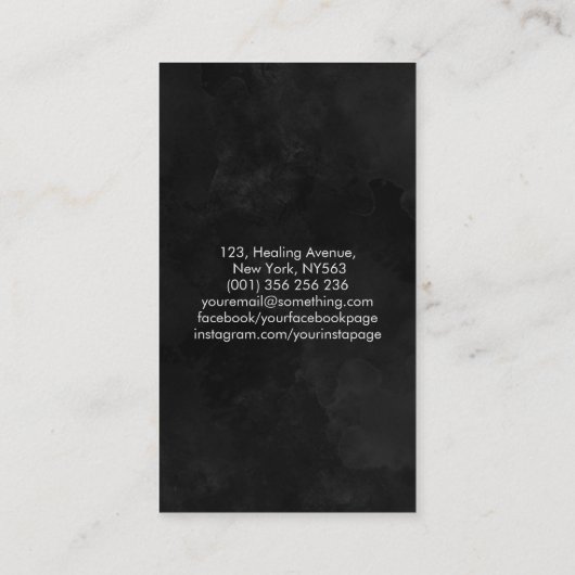 Enso Zen Cirkel Sakura Boom - Gouden Bloesem Visitekaartje (Achterkant)