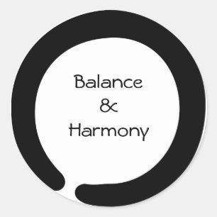 Enso Zen-symbool Ronde Sticker