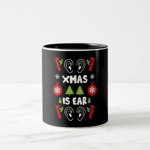 ENT Doctor Christmas Tweekleurige Koffiemok