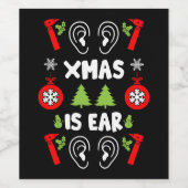 ENT Doctor Christmas Wijn Etiket (Enkel label)