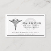 ENT | Minimalistisch vervaagd KNO-symbool Visitekaartje (Voorkant)