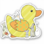 Ente nähen runder aufkleber sticker (Voorkant)