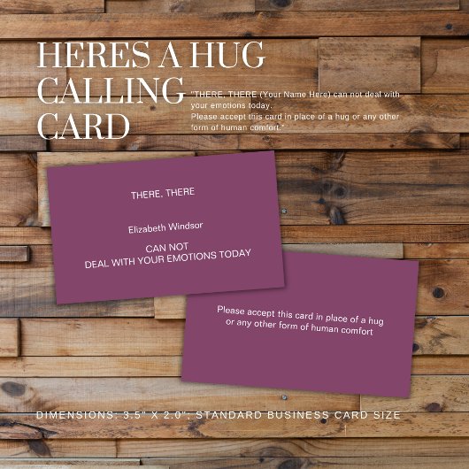 ENTEND UNE CARTE D'APPEL HUG