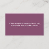 ENTEND UNE CARTE D'APPEL HUG (Dos)