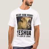 ENTENDEZ-LE ROAR ! YESHUA, LION DE JUDAH T-Shirts (Devant)