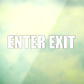 Enter Exit Winkel Zakelijk Deur Bord Raam Sticker (Vel 3)