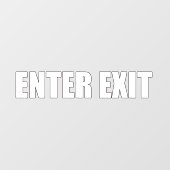 Enter Exit Winkel Zakelijk Deur Bord Raam Sticker (Vel)