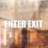 Enter Exit Winkel Zakelijke Deur Sign Raam Cling Raamsticker (Vel 2)