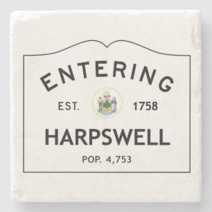 Enterine Harpswell Maine Marble Stone Onderzetter