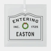 Entering Massachusetts Town Easton Glas Ornament (Voorkant)