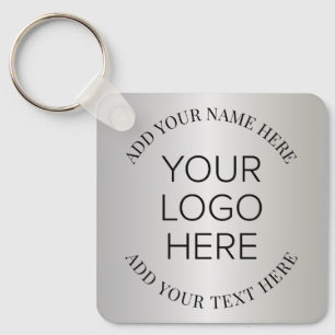 Enterprise Business Logo Promotion Silver Sleutelhanger