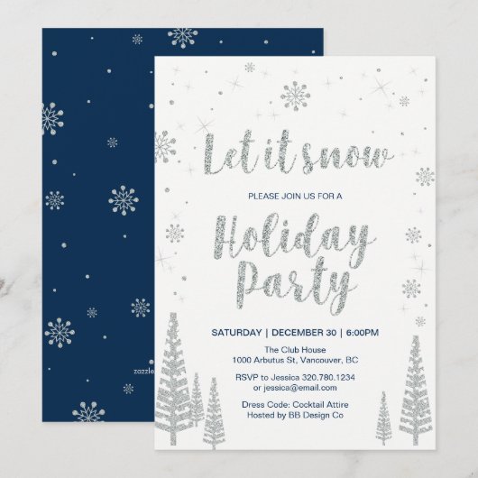 Enterprise Holiday Party Invitation Kaart (Voorkant / Achterkant)