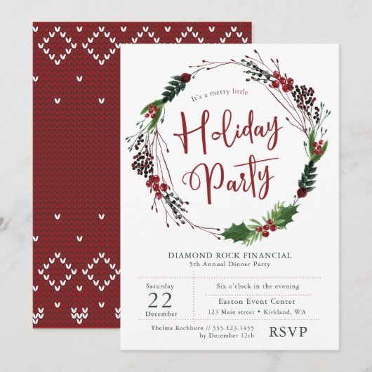 Enterprise Holiday-uitnodiging Kaart (Voorkant / Achterkant)