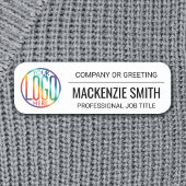 Enterprise Logo Professional Employee Basic White Naamplaatje