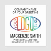 Enterprise Logo Professional Employee White Square Naamplaatje (Voorkant)