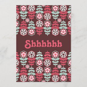 Enterprise Party Chic Whimsical Retro Floral Kaart