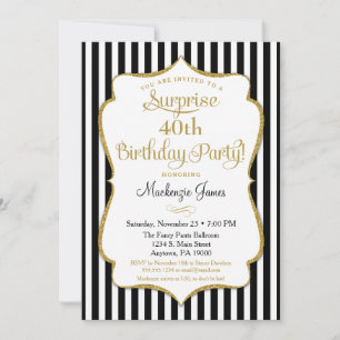 Enterprise Party Invitation Black Gold Elegant Adu Kaart
