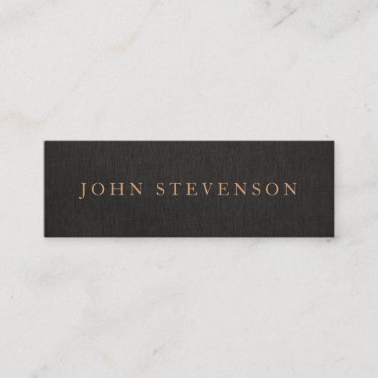 Enterprise Professional Black Linen Kijk  Mini Visitekaartje (Voorkant)