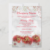 Enterprise Red Gold White-kerstfeestdag Kaart (Voorkant)