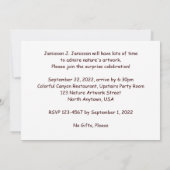 Enterprise Retirement Party Invitation Canyon Kaart (Achterkant)