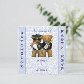 Enterrement de vie de garçon - Invitation ours en  (Debout devant)