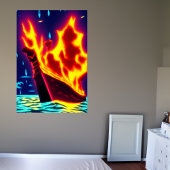 Enterrement viking en mer | AI Art Poster