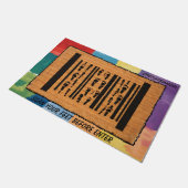 Entertainende Voetafdruk Barcode Grappige Barcode Deurmat (Schuin)