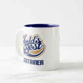 Entertainer Gift Tweekleurige Koffiemok (Voorkant links)