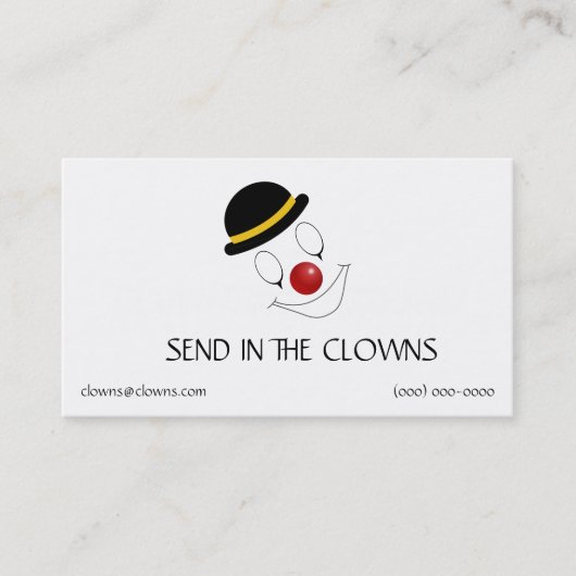 Entertainers Clown Logos Visitekaartje (Voorkant)