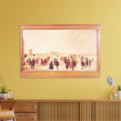Entertainment op het ijs canvas afdruk (Insitu (Woonkamer))
