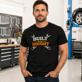 Enthousiast Garage T-shirt | Built Not Bought Mont