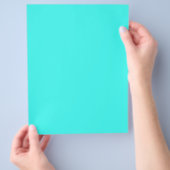 Enthousiaste Aqua Blauwe Turquoise Kleur Flyer (Hand)